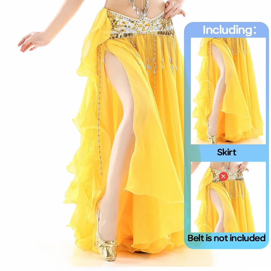Belly Dance Skirt | Chiffon Double Slit
