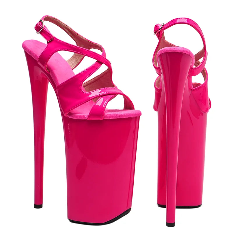 26CM Platform Sandals - Extreme 10 Inch Open Toe High Heel Pole Dance Shoes