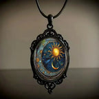 Gothic Glass Cameo Pendant Necklace | Sun Moon Witch | 7 Designs