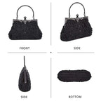 Vintage Beaded Evening Clutch | Sequin Crossbody Bag