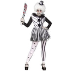 Horror Clown Costume | Stripe Killer Dress | Adult & Kids