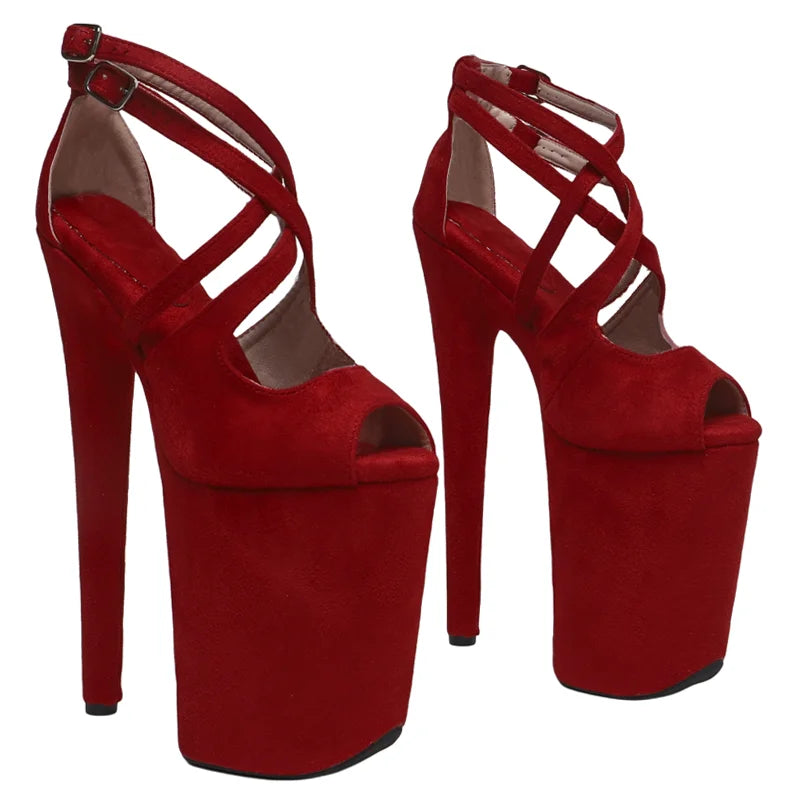 9-Inch Suede Platform Sandals