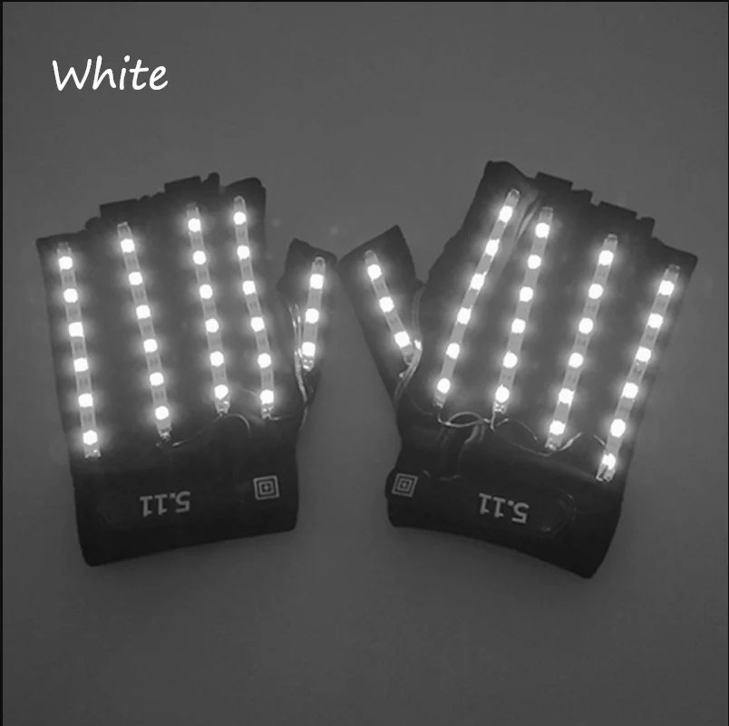LED Light-Up Rave Glasses & Gloves | Cyberpunk Festival Eyewear
