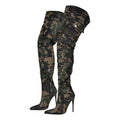 Camo Over-the-Knee Boots | 10–11 cm Heel