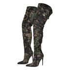 Camo Over-the-Knee Boots | 10–11 cm Heel