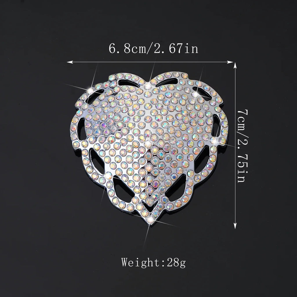 Rhinestone Heart Nipple Pasties | Reusable | 6 Colors
