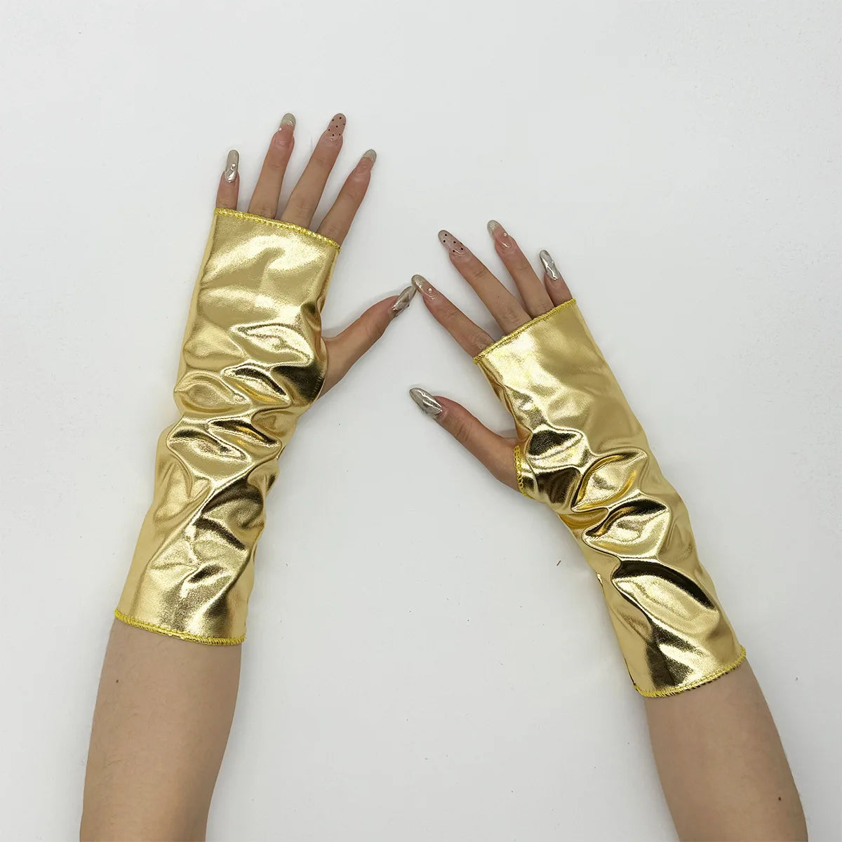 Glossy Fingerless Gloves | Stage
