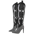 Rhinestone OTK Boot | Stiletto | 4" Heel