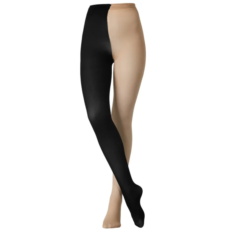 Two-Tone Colorblock Tights | Dopamine Colors | 27 Combos