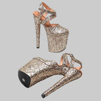 Glitter 8-Inch Platform Pole Dance Heels