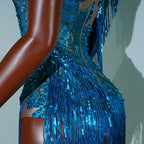 Luxe Rhythm Fringe & Rhinestone Performance Set — Multi‑Color Variants (One Size Fits S–XL)