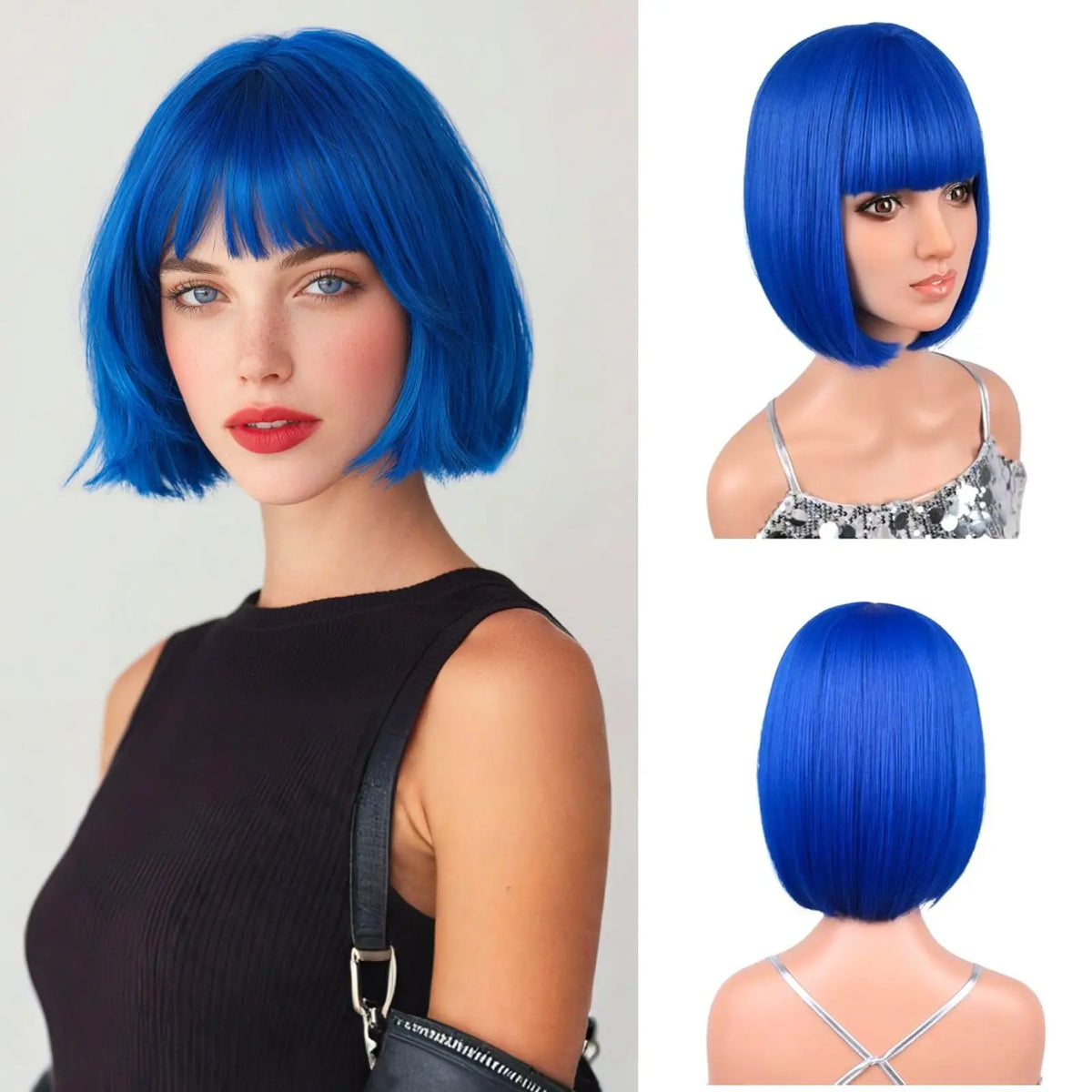 Straight Bob Wig | Full Bangs | 12 Inch