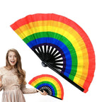 Rainbow Folding Hand Fan | Dance & Performance