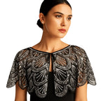 Sequin Shawl Cape | Sparkling Ruffle | Stage & Party