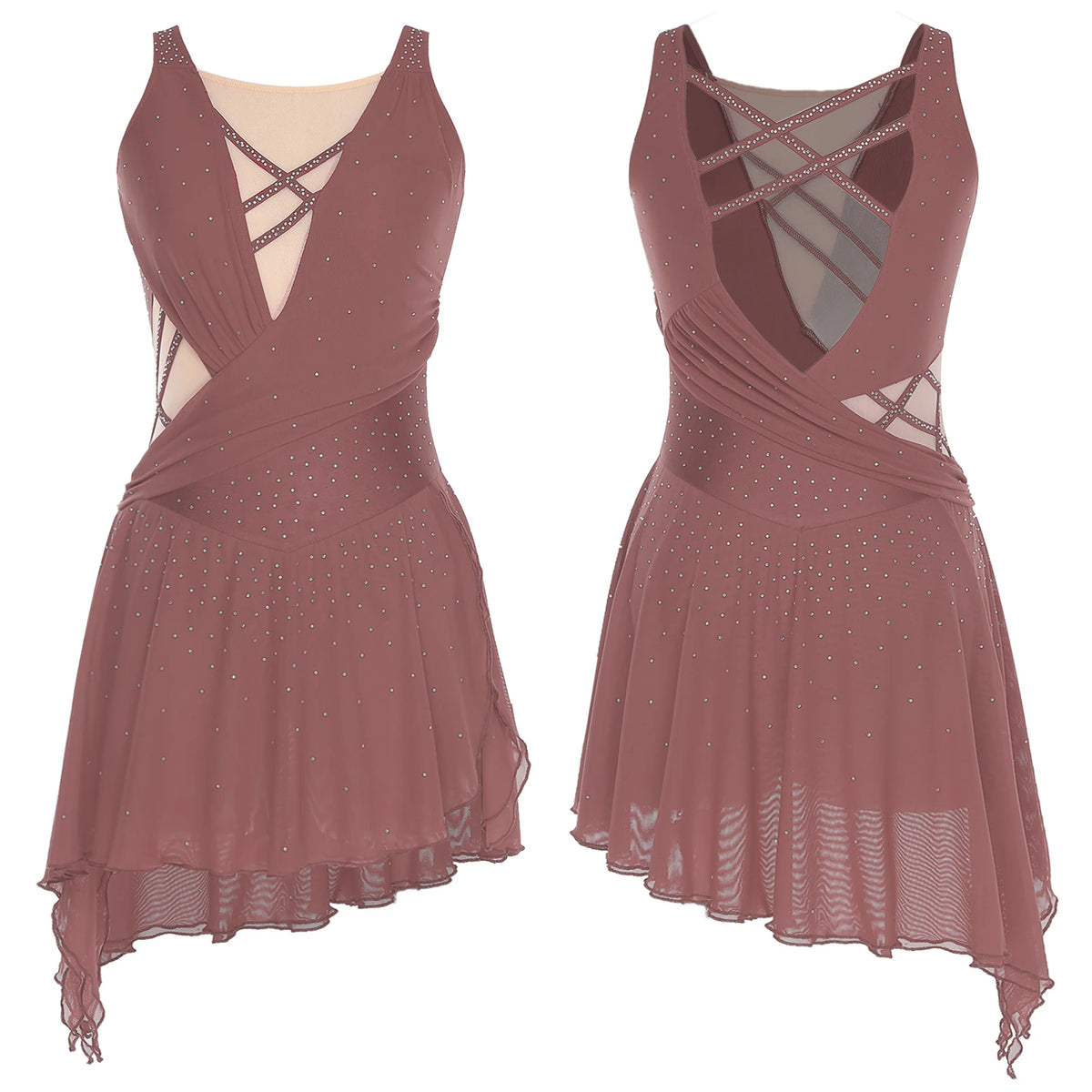 Lyrical Dance Dress | Rhinestones & Lace-Up