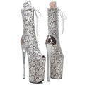 Snakeskin Platform Ankle Boots - 26cm Pole Dance Heels