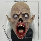 White-Hair Zombie Mask | Open Mouth