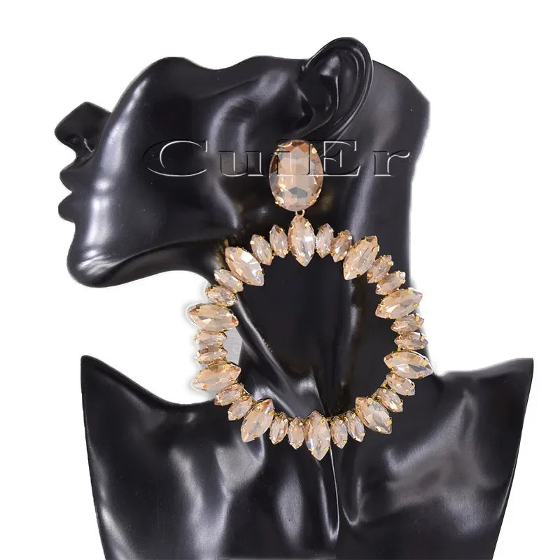Statement Drop Earrings | Champagne Gold
