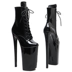 Patent Platform Ankle Boots – 9-Inch Pole Dance Heels, Black