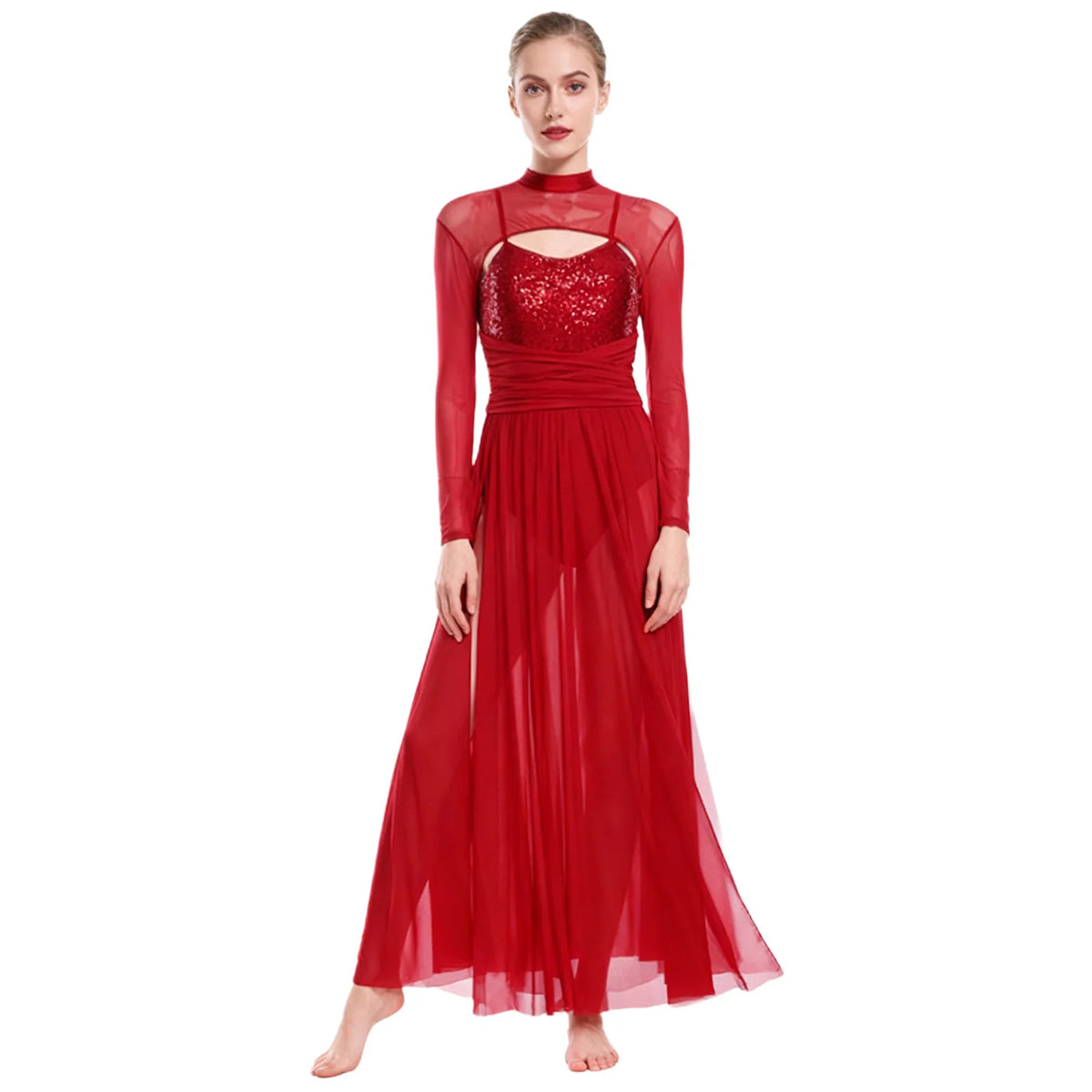 Moonlight Sequin Lyrical Dance Maxi Dress