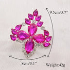 Oversized Rhinestone Cocktail Ring | Adjustable | 8 Colors