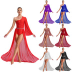 Lyrical Dance Dress | One-Shoulder Rhinestones