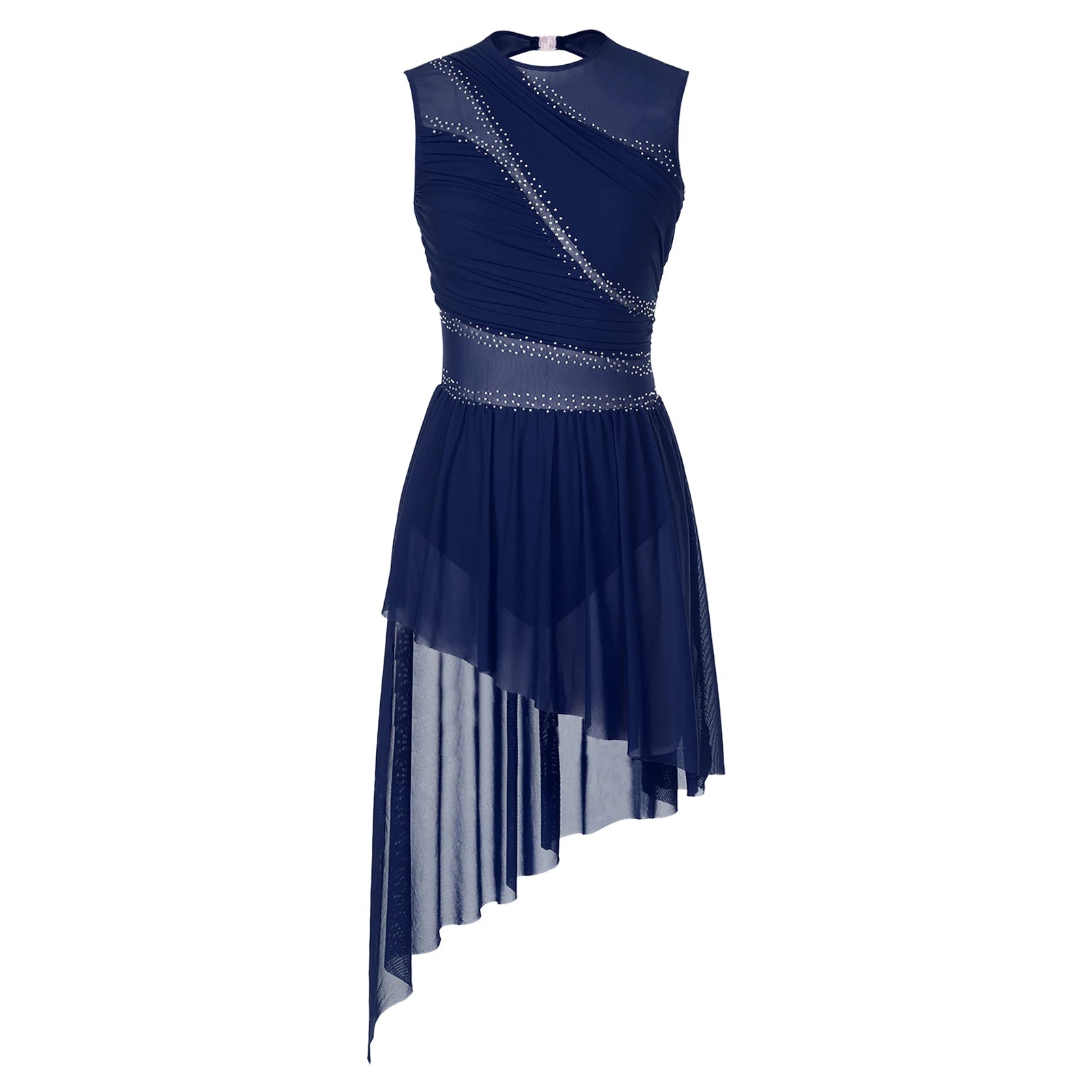 Rhinestone Lyrical Dress | Keyhole Back | Figure Skating