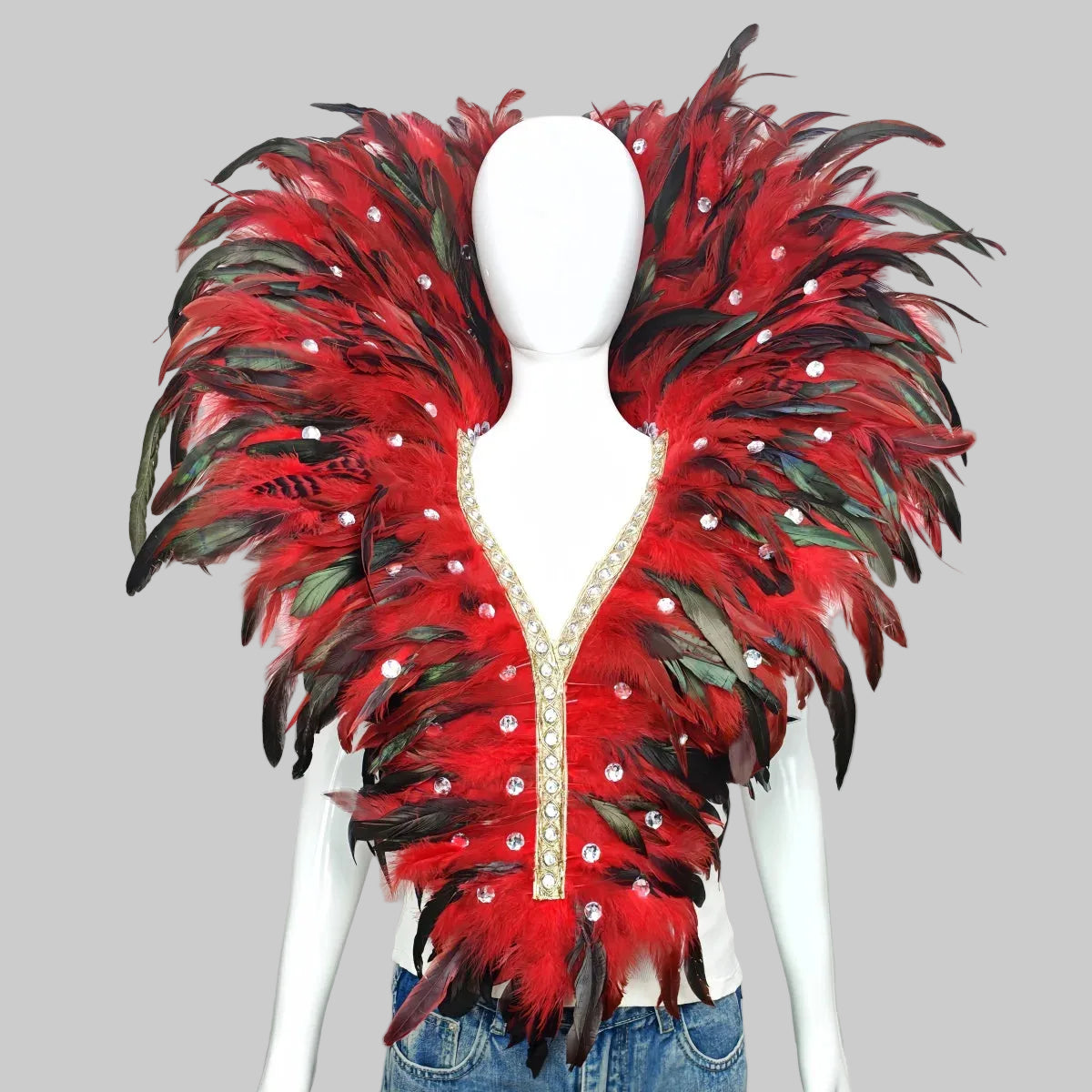 Feather Shawl - Stage Performance & Costume Accessory