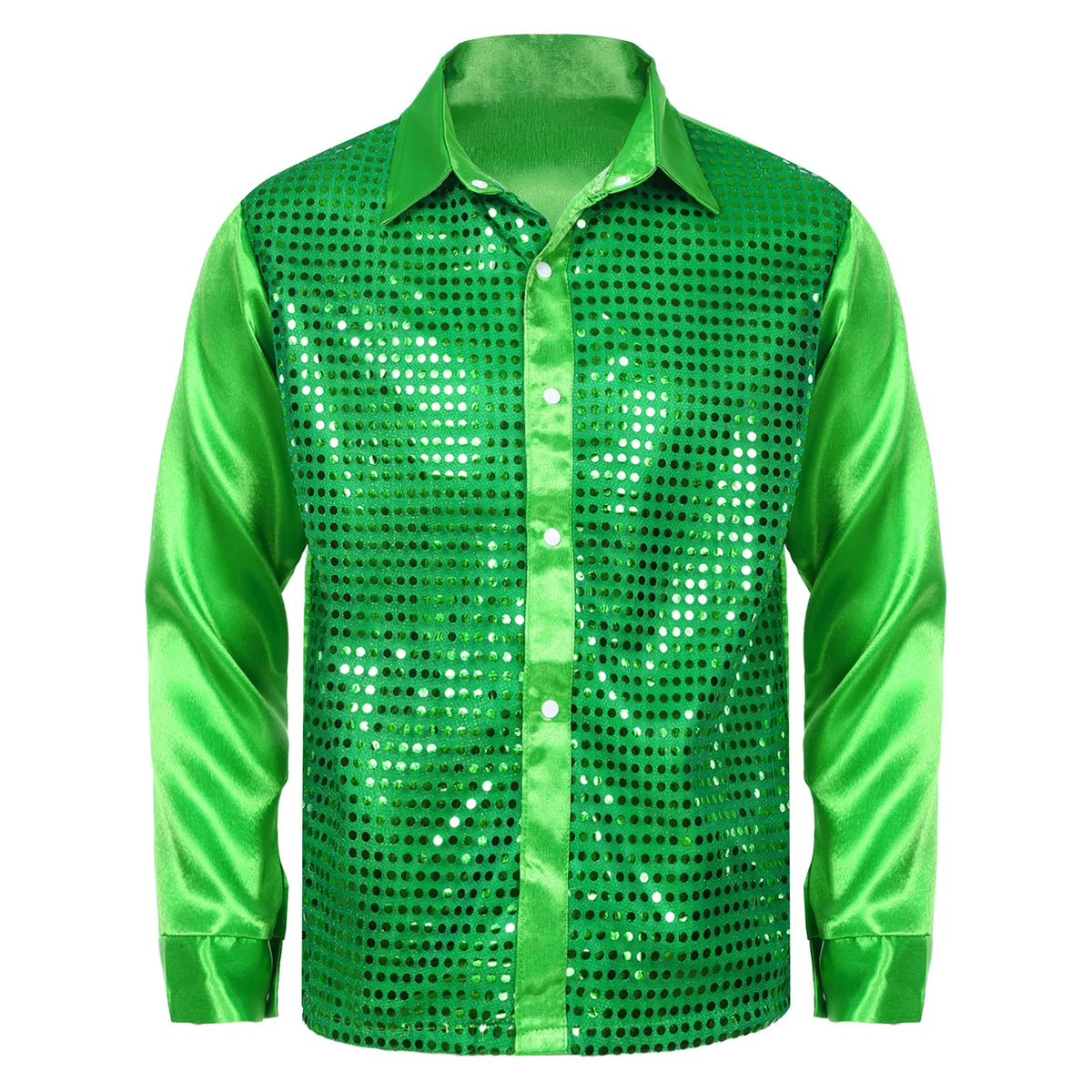 Men's Sequin Shirt | Long-Sleeve Sparkle