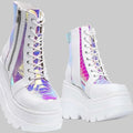 Platform Wedge Boots - 9.5cm Thick Sole Mid-Calf Performance Boots