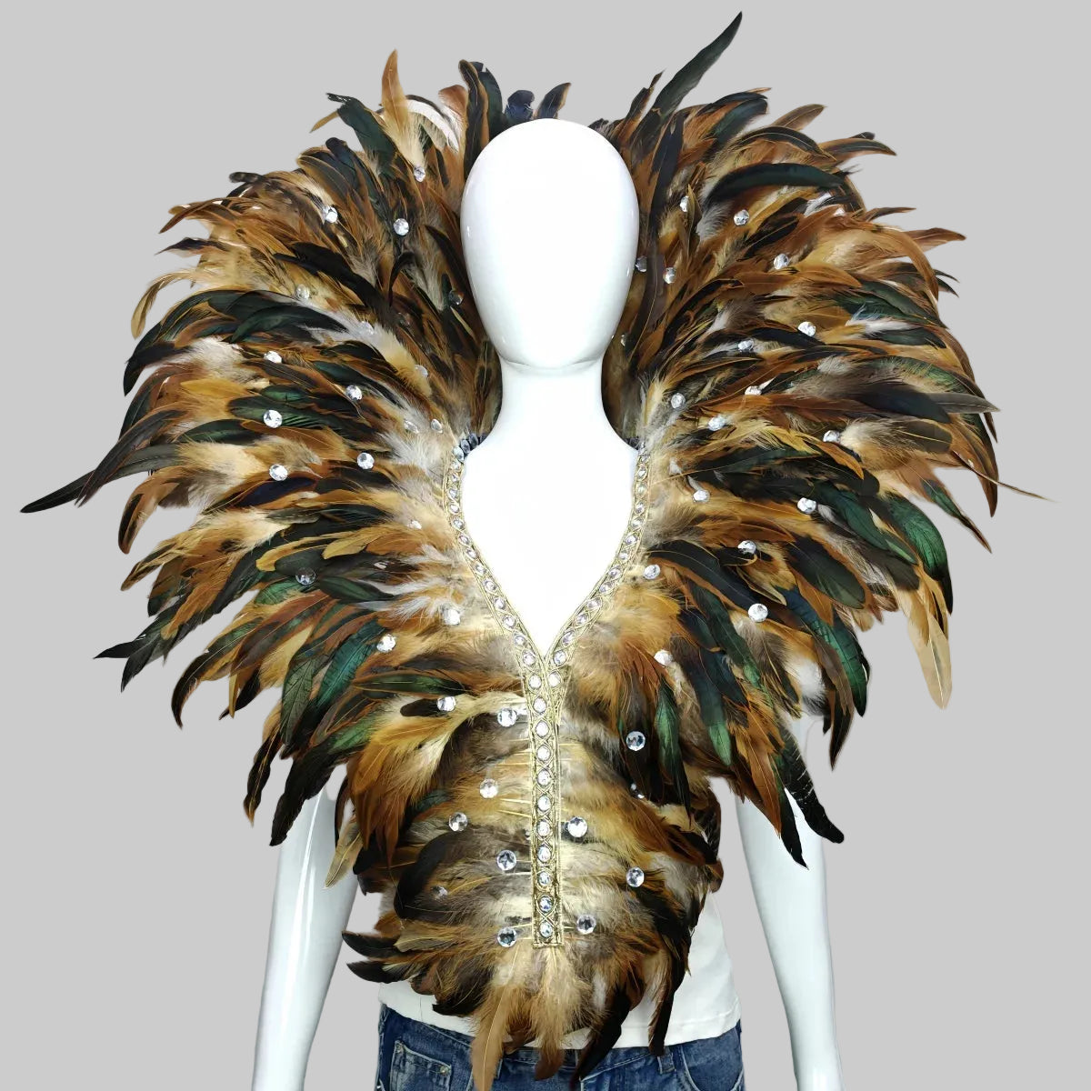 Feather Shawl - Stage Performance & Costume Accessory