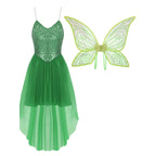 Fairy Costume Dress with Wings | Sequin Bodice | High-Low Tulle