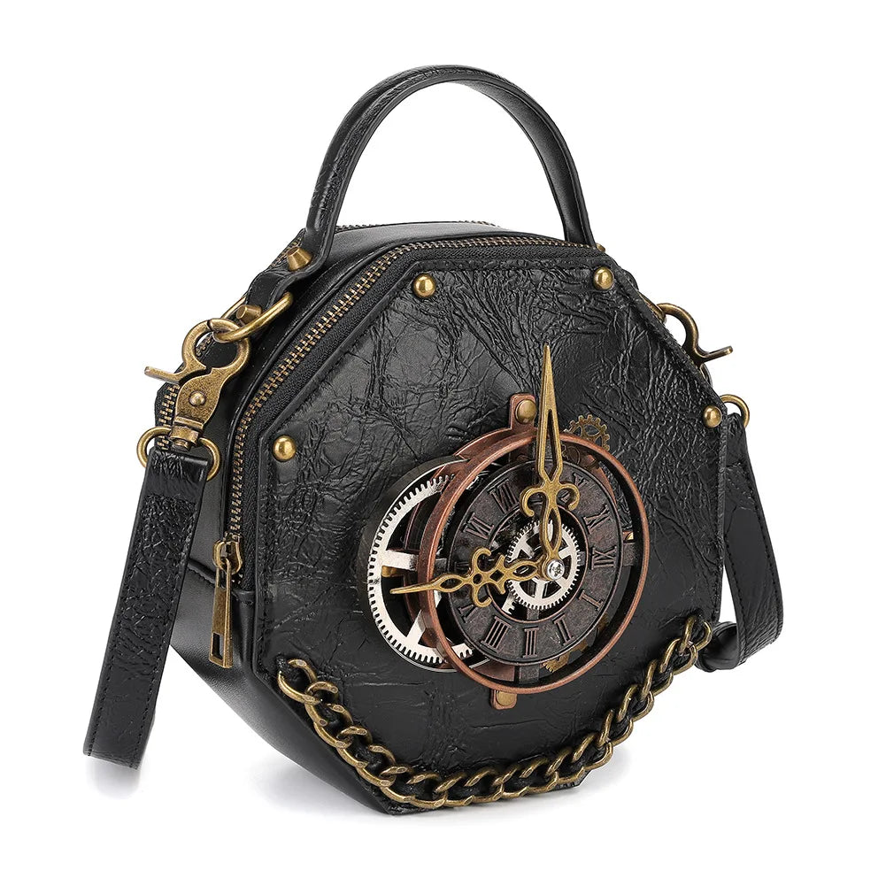 Steampunk Crossbody Bag | Clockwork Detail