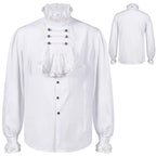 Men's Gothic Shirt | White Ruffles