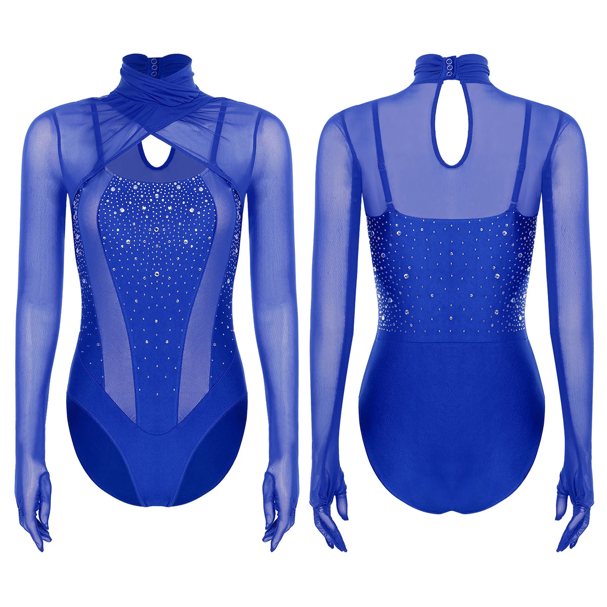Prism Rhinestone Mesh Performance Bodysuit