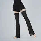 Ribbed Ballet Leg Warmers | Black & White | S-L