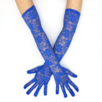 Lace Floral Opera Gloves — One Size | 7 Colors