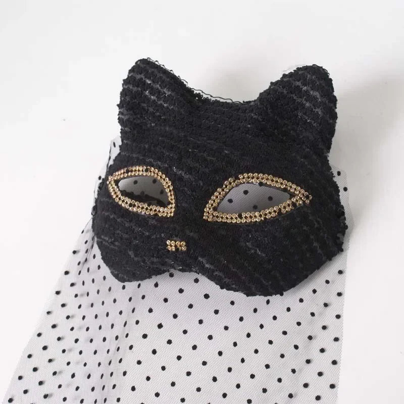 Venetian Cat Mask | Lace & Veil | 16 Styles