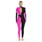 Rhinestone Jumpsuit | Color Block | Long Sleeve