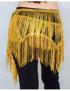 Fringe Shimmy Hip Scarf | Sequin Tassel Belt | Belly Dance
