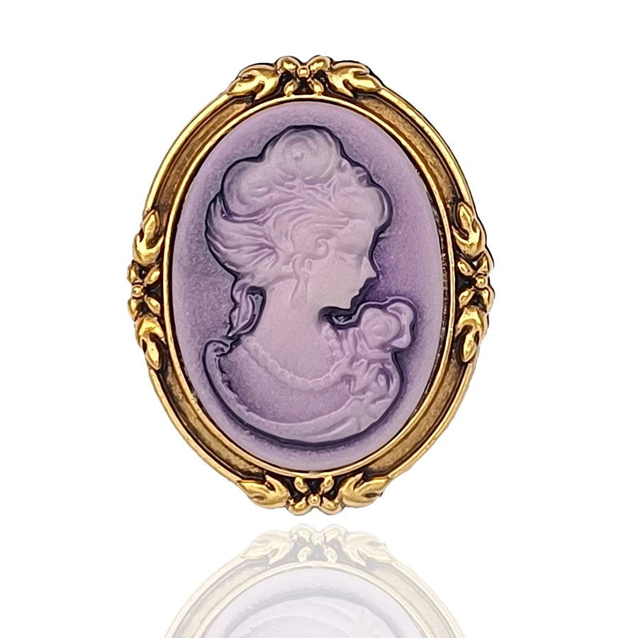 Victorian Cameo Portrait Brooch | Antique Gold & Silver | Vintage Pin
