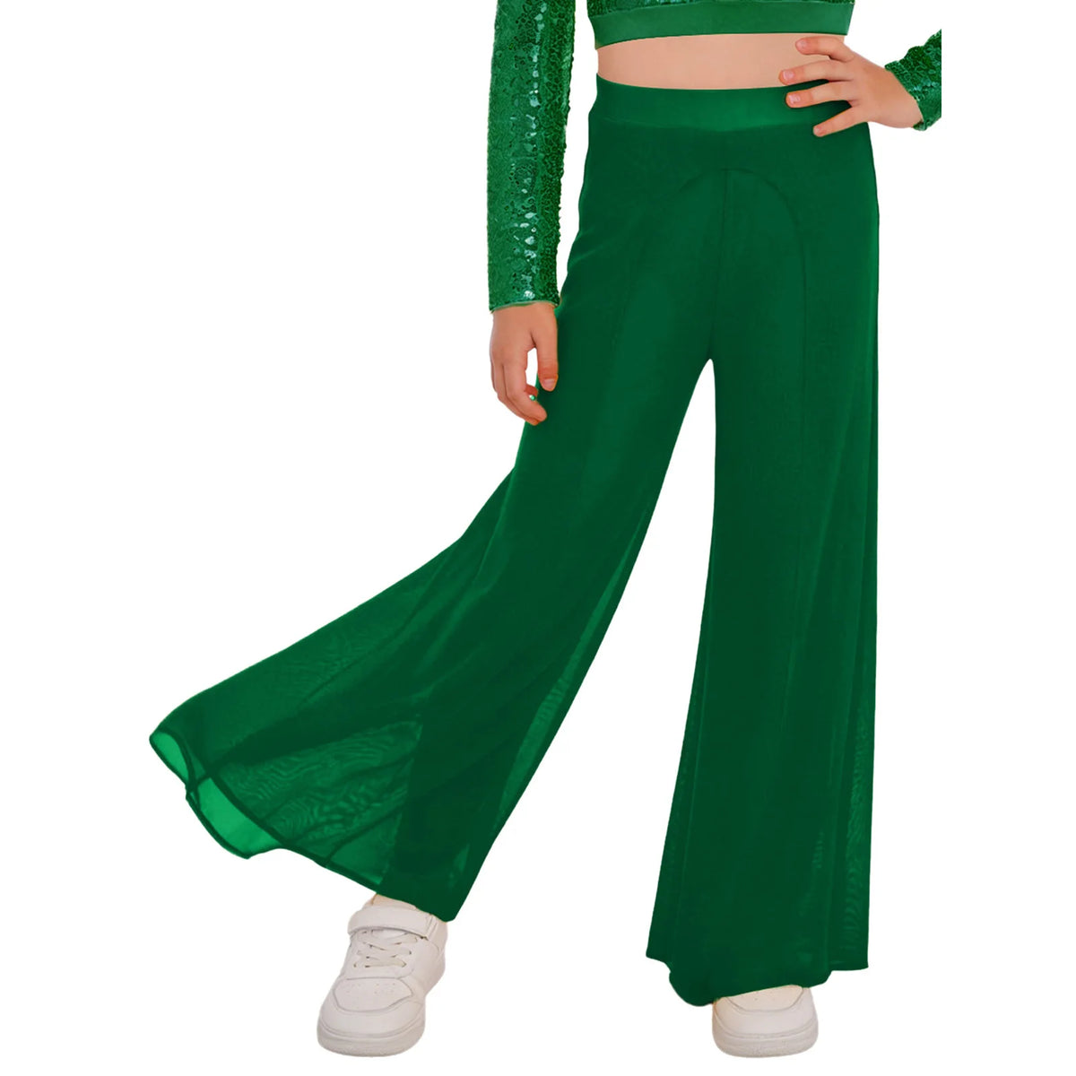 Girls’ Dance Trousers | Wide-Leg Mesh