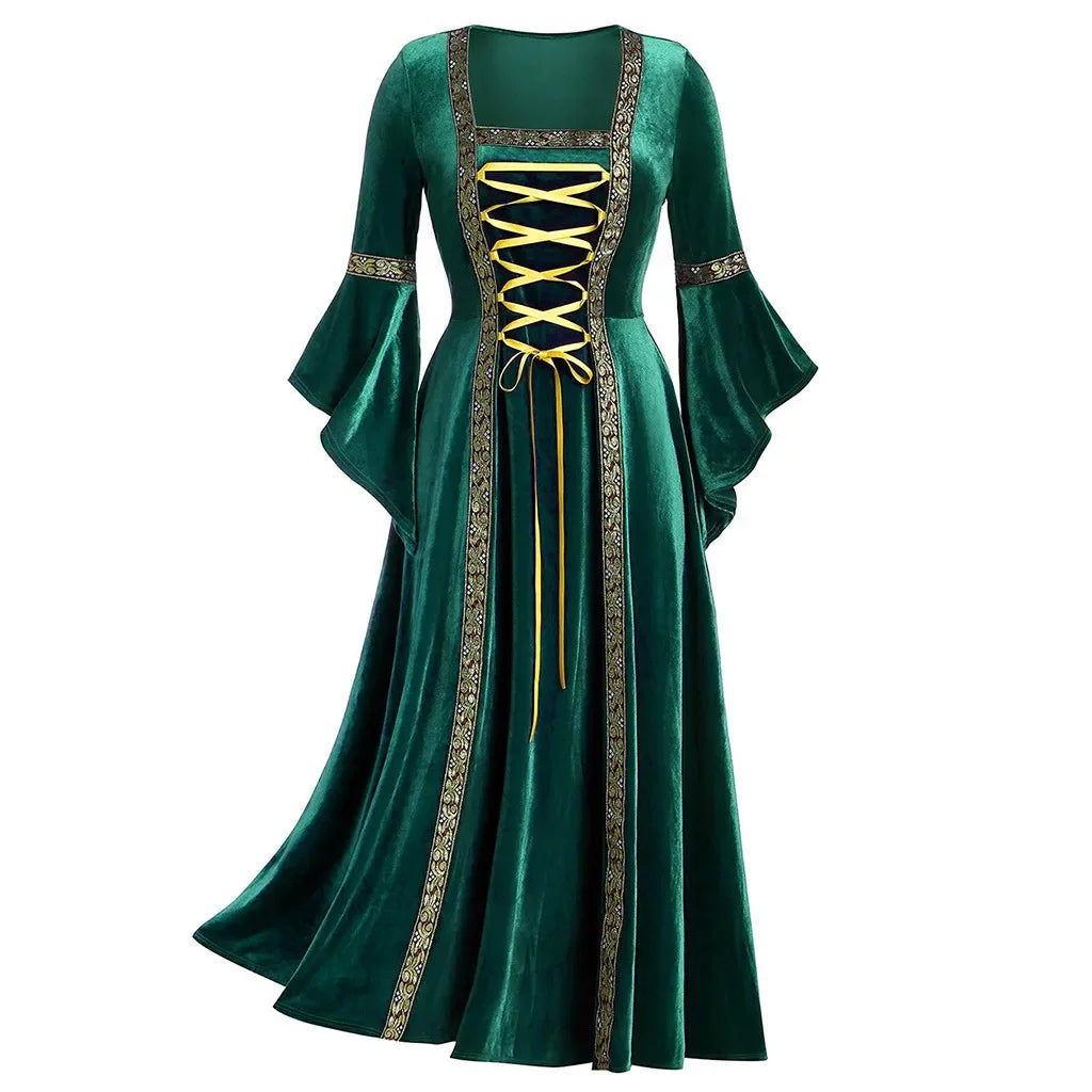 Medieval Lace-Up Gown | Long Sleeve | Floor-Length