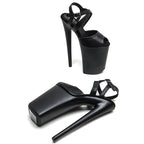 9-Inch Matte Platform Heels - Slip-On Sandals