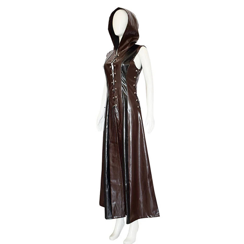 Archer Ranger Costume | Faux Leather Hood Dress