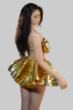 Shiny 2-Piece Rayon Skirt Set