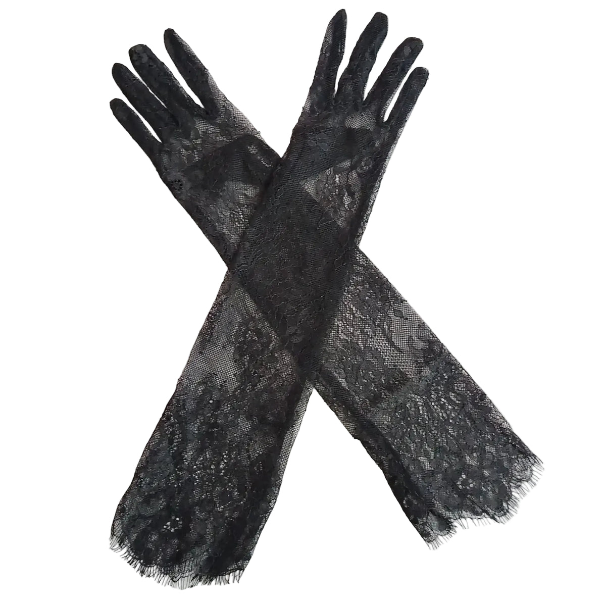 Black Lace Gloves | Long & Short