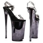 10-Inch Electroplated Platform Sandals - Ankle Strap Dance Heels