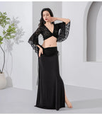 Belly Dance Costume | Lace Bell Sleeve Top & Maxi Skirt