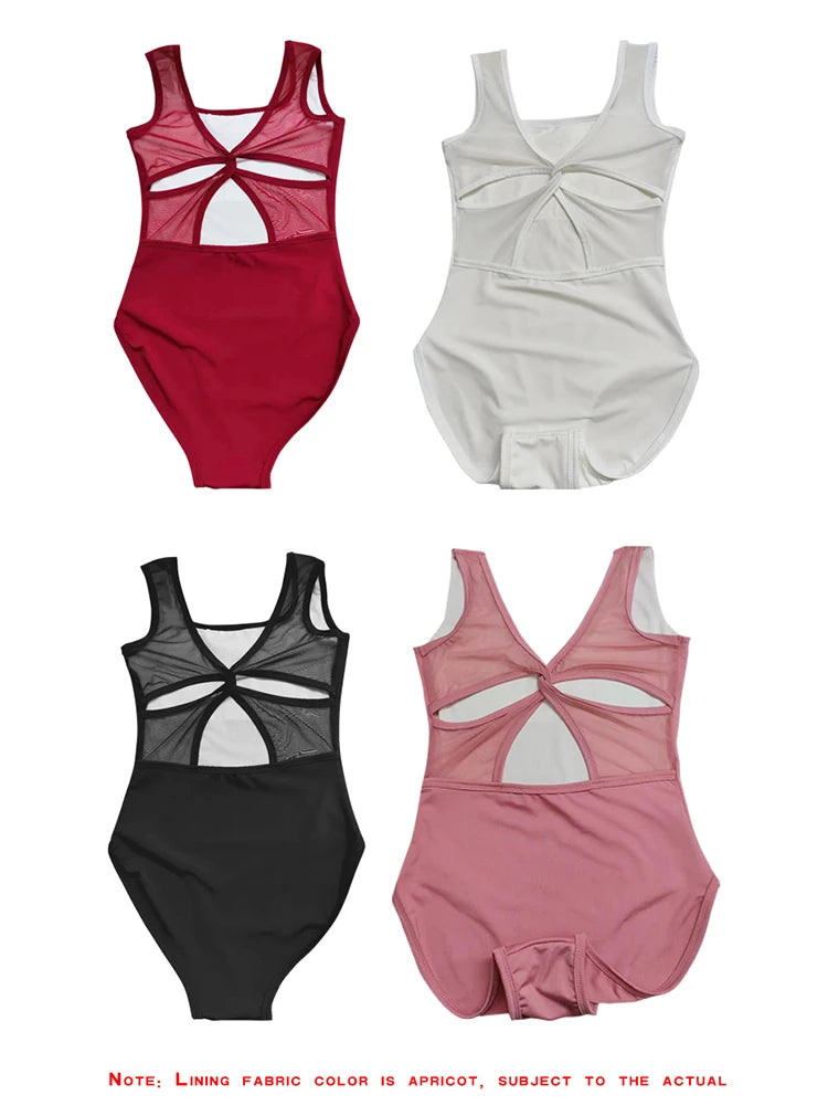 Women's Ballet Leotard | Cross-Back Cutout | Dance & Gymnastics | 4 Colors